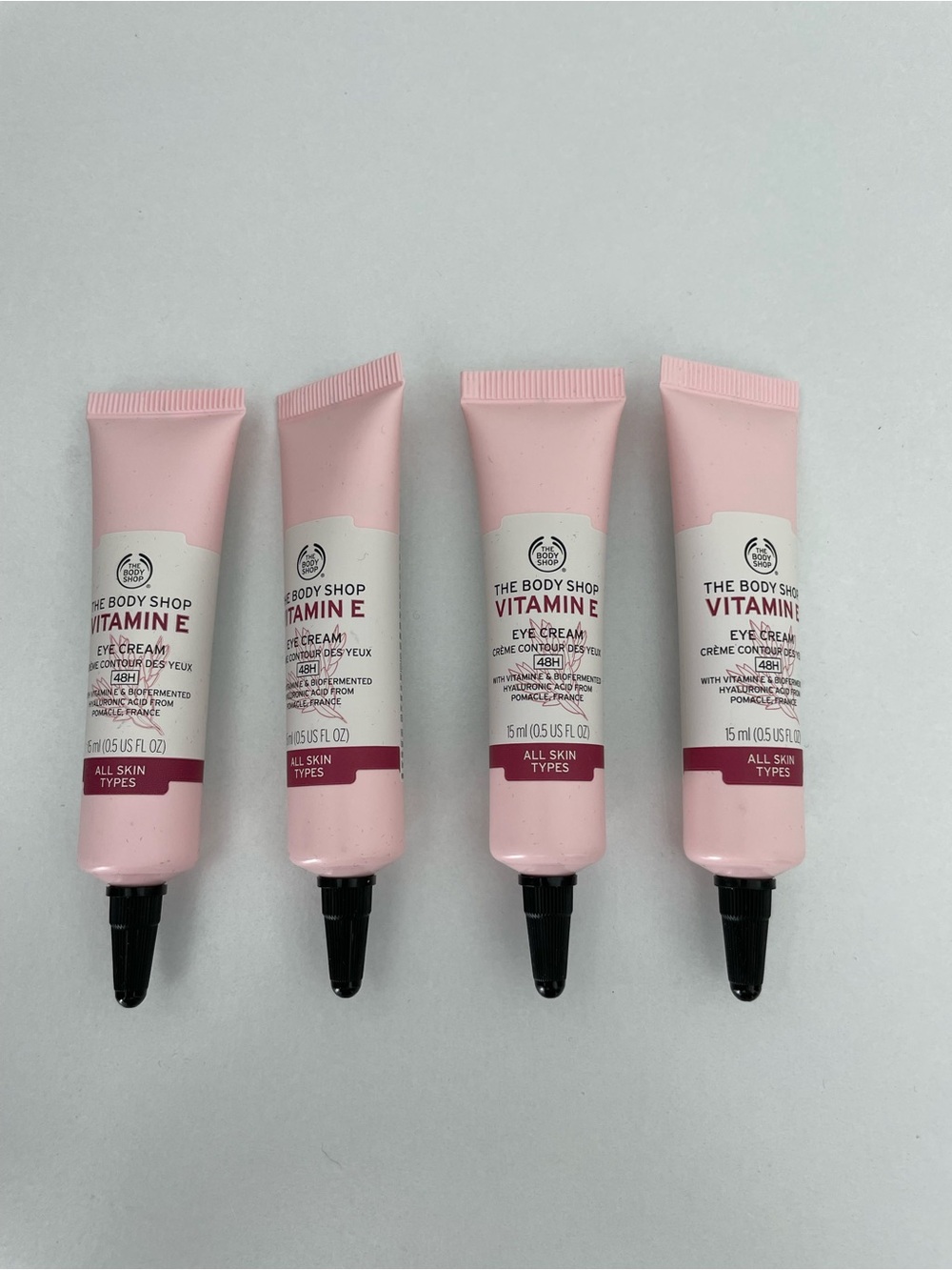 The Body Shop Vitamin E Eye Cream Tubes. 4 unopened tubes - selling as a batch.